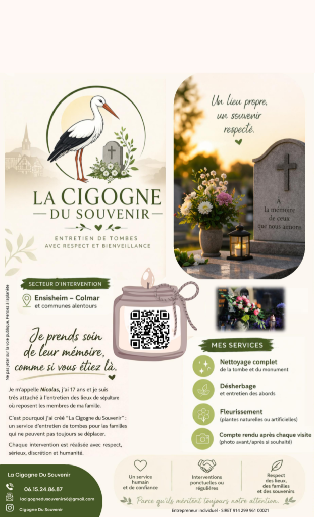Pour l'entretien et le fleurissement de vos sépultures